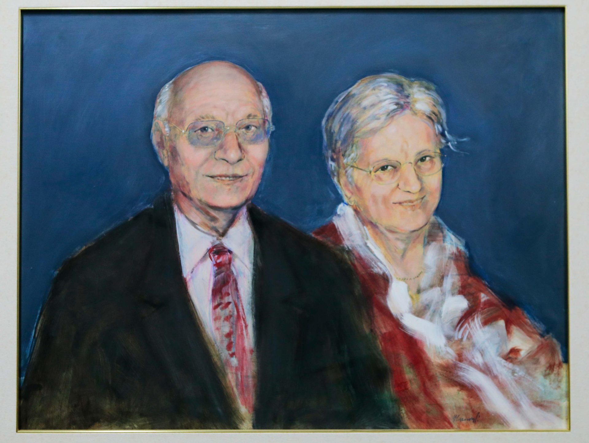 Fortunata Megale and her husband's portrait, Cittanova 01.jpg